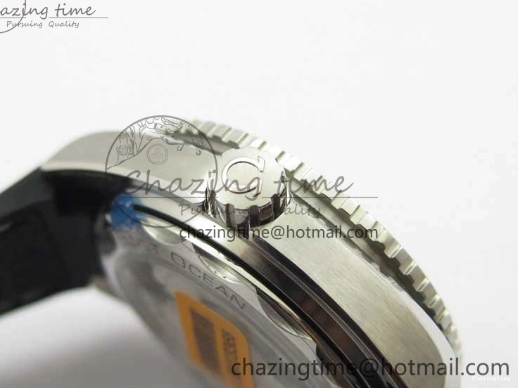 0129 Planet Ocean 39.5mm Black Ceramic Bezel SS VSF 1:1 Best Edition Black Dial on Black Gummy Strap A QuickDry 7889